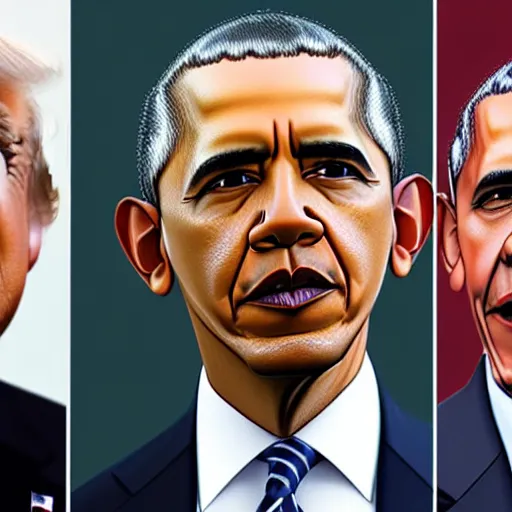 Image similar to combination of the faces of trump and obama