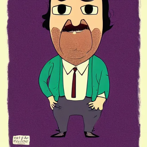 Prompt: Bob Belcher reimagined by Stanley Kubrick