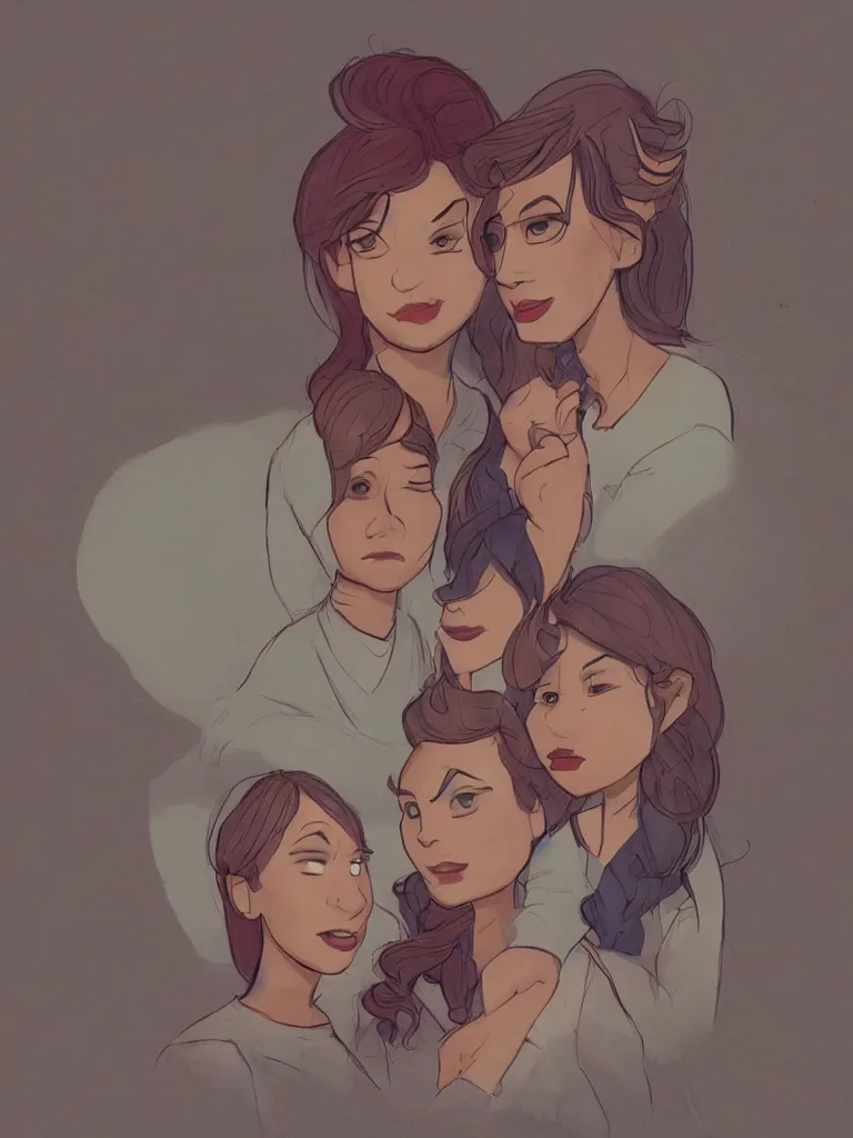 Image similar to lesbian love by disney concept artists, blunt borders, rule of thirds