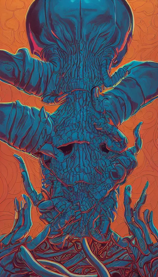 Image similar to The mindflayer, italian futurism, Dan Mumford, Josan Gonzalez