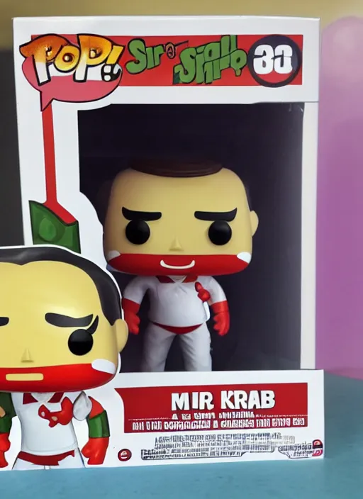 Image similar to funko pop figure of mr krabs from spongebob