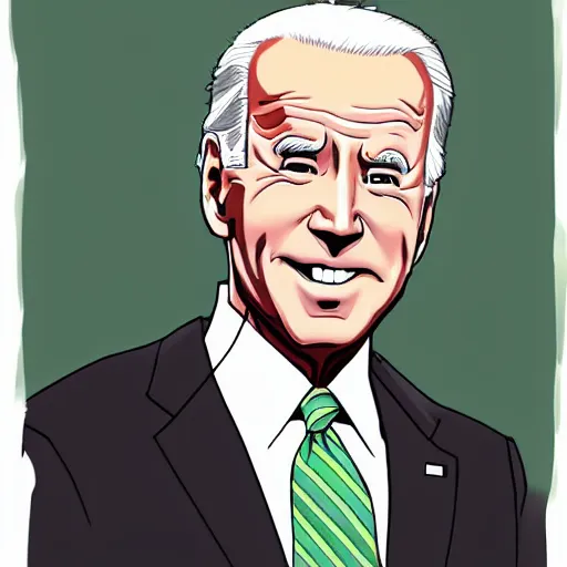 Image similar to joe biden as anime girl anime style, high detail, anatomically correct,