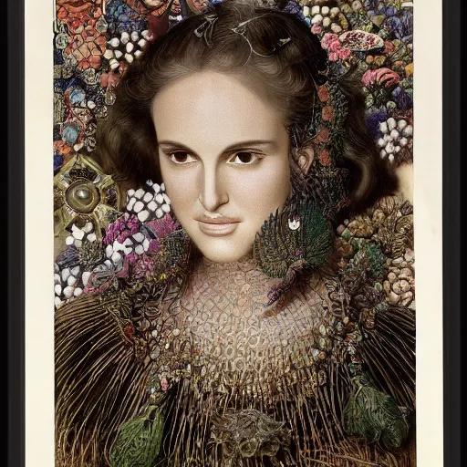 Image similar to portrait of natalie portman by ernst haeckel