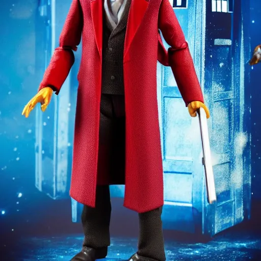 Prompt: the new doctor who action figure, product photo, studio lighting