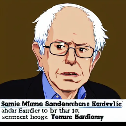 Image similar to bernie sanders as an anime protagonist