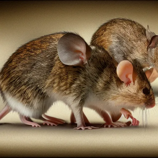 Prompt: a research conducts a laboratory study with mice, photograph, concept art, digital art