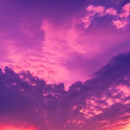 Image similar to Aesthetic sunset clouds, pink, purple