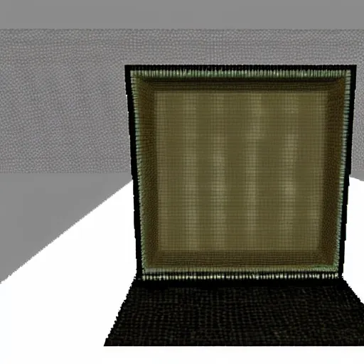 Prompt: a square bush from a 3d play station PS1 horror game, pixelated, retro