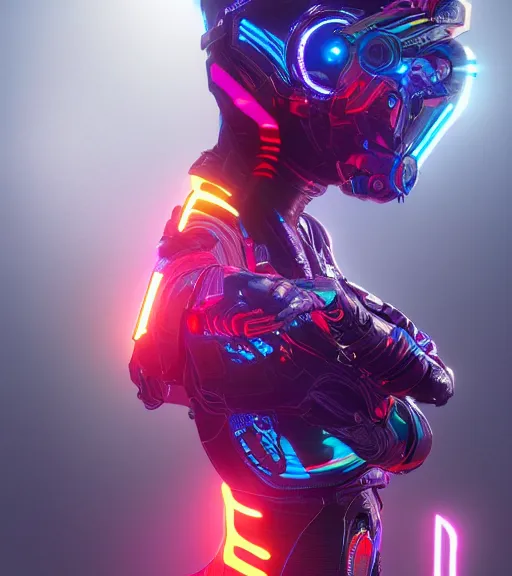 Image similar to psychedelic tron legacy organic cyborg, hyper realistic, ambient lighting, concept art, intricate, hyper detailed, smooth, dynamic volumetric lighting, octane, raytrace, cinematic, high quality, high resolution, 4 k, cgsociety, rutkowski, gurney, mucha, art nouveau