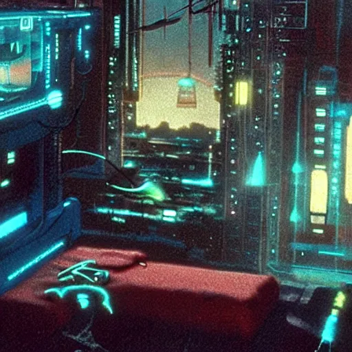 Prompt: the persistence of memory, cyberpunk