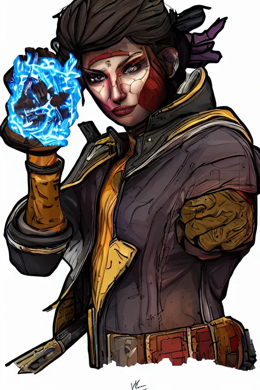 Prompt: battle mage | borderlands style | digital painting | highly detailed | cell shading