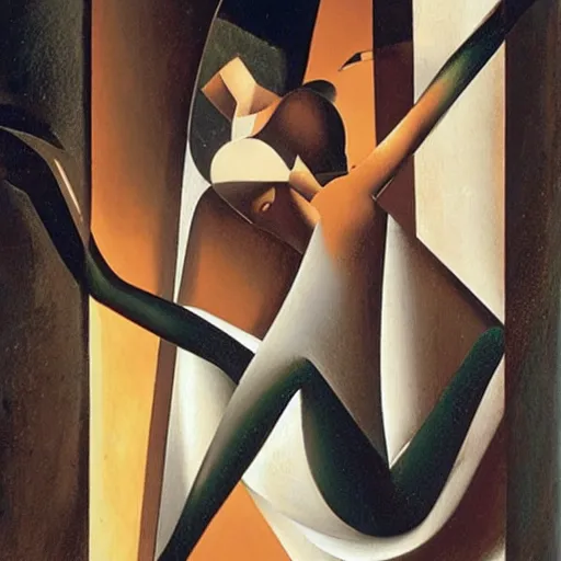 Image similar to a woman dancing by lempicka.