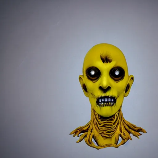 Image similar to yellow king afraid of horror cosmic bizarre and creepy