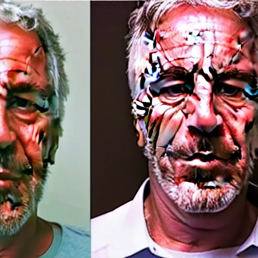 Image similar to jeffrey epstein jeffrey bezos fusion