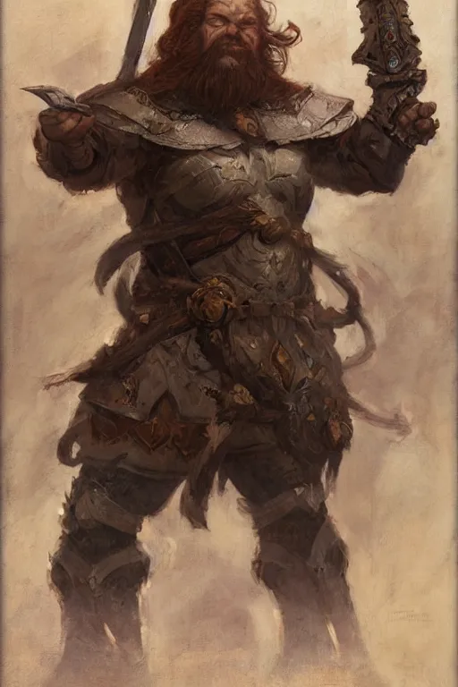 Image similar to an dwarven warrior, by Edgar Maxence and Ross Tran and Michael Whelan