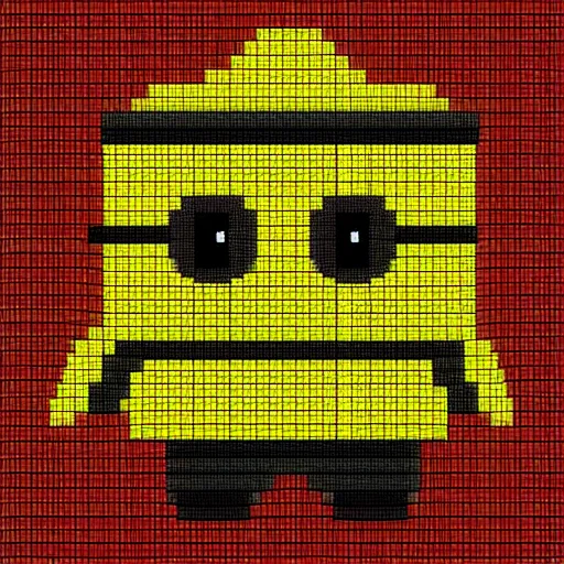 Image similar to evil robot minion, pixel art