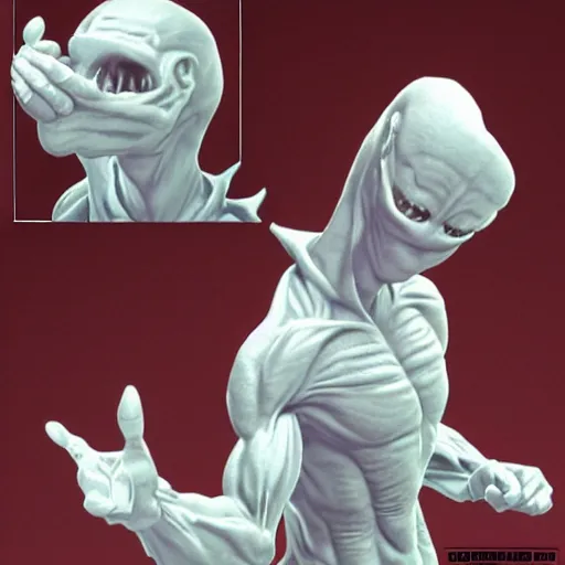 Prompt: sculpting scene from the movie ghost but with an alien instead.