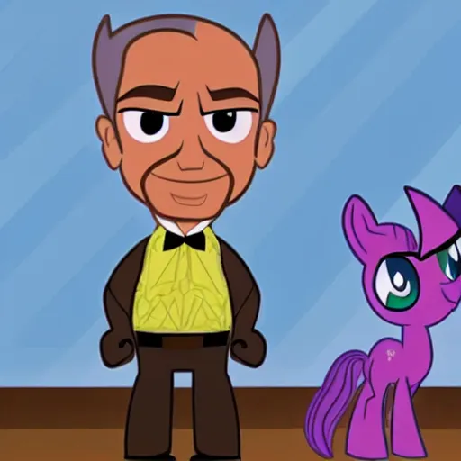 Image similar to lalo salamanca from better call saul as a pony in my little pony