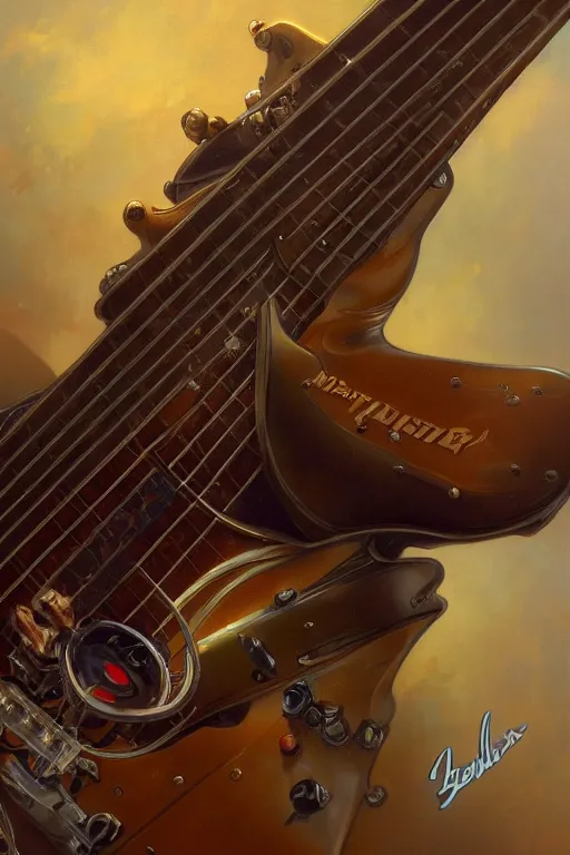 Prompt: fender guitar lost in the space, detailed, 8 k, trending on artstation, smooth, sharp focus artwork by mark arian, artgerm, mark keathley, greg rutkowski and alphonse mucha