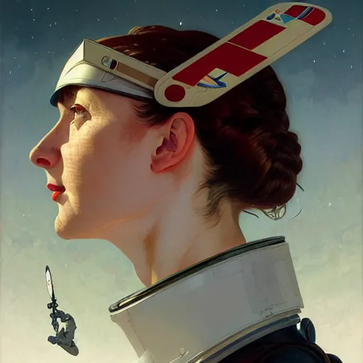 Prompt: socialist realism propaganda poster portrait of and astronaut woman, socialist realism, highly detailed, intricate, digital painting, artstation, sharp focus, illustration, art by jakub rozalski, greg rutkowski, artgerm, tan zi and ayanamikodon and alphonse mucha and wlop