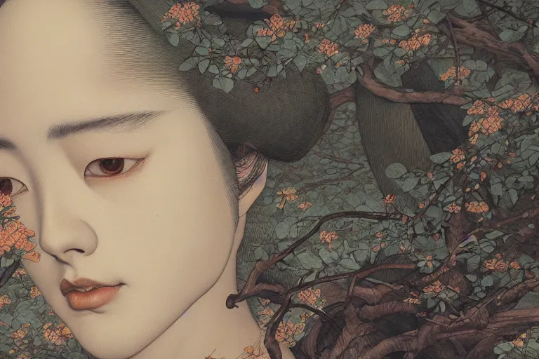 Image similar to oil painting detailed, takato yamamoto, cinematic, octane render, 8k