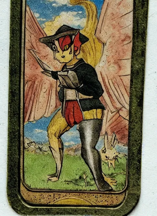 Image similar to a pokemon card from the 1 5 0 0 s