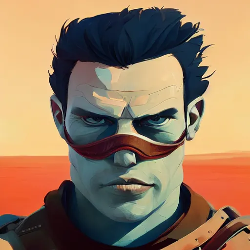 Image similar to face icon stylized minimalist mad max beyond thunderdome, loftis, cory behance hd by jesper ejsing, by rhads, makoto shinkai and lois van baarle, ilya kuvshinov, rossdraws global illumination