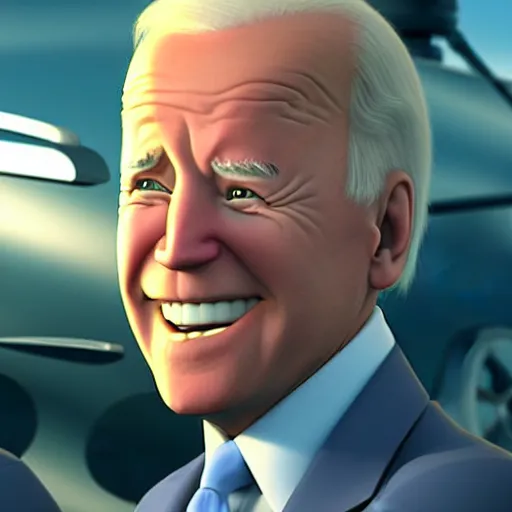 Image similar to joe biden on meth as seen in award winning animated pixar movie 4k octane render