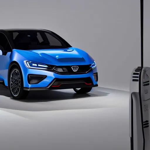 Image similar to the electric suv car tailormade will release in 2 0 3 5, it is called the m 1, product photography, wrx golf, golf digest