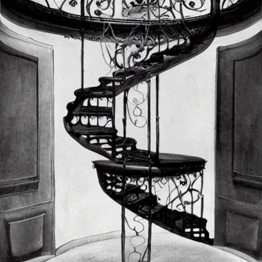 Image similar to infinite staircase by dali