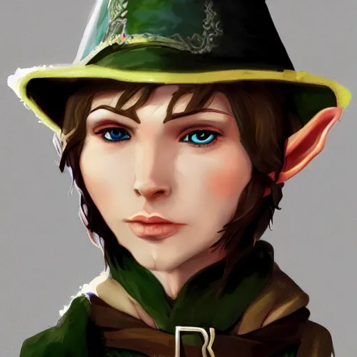 Image similar to Portrait of a young elf wizard, D&D, trending on artstation.