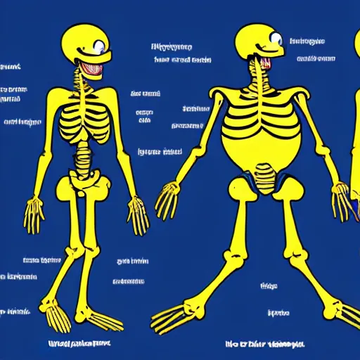 Image similar to spongebob skeletal system diagram