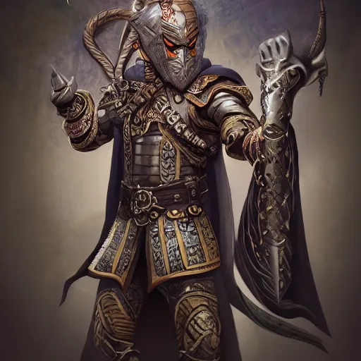 Image similar to D&D rogue character art:: Arabian warrior, intricate ornate armor, half-mask, tattoo, muscle, full body portraits, 35mm, position, cinematic litghing, realism concept art composition, ultra realistic, realism, cinematic, photorealistic, epic scene, low-key lighting, renderman, physically based render, dolby vision, 4k, super detailed, 8K, fantasy, detailed painting, long neck, long anatomy, mixed up, extra anatomy, style of charlie bowater, tom bagsgaw, artgerm, rule of thirds