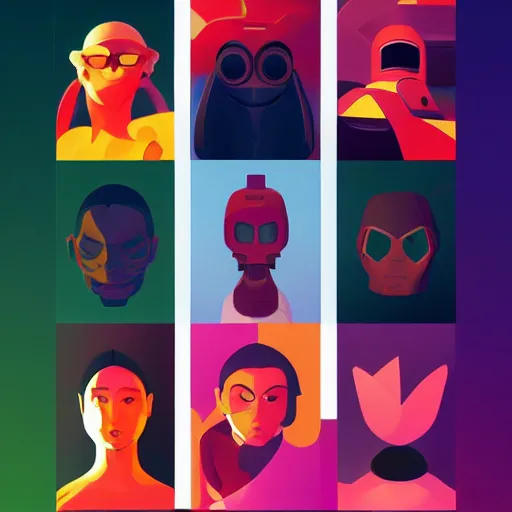 Image similar to face icon stylized minimalist atari, loftis, cory behance hd by jesper ejsing, by rhads, makoto shinkai and lois van baarle, ilya kuvshinov, rossdraws global illumination