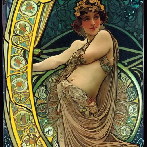 Prompt: well i'm not playing with you if you're mean by alphonse mucha