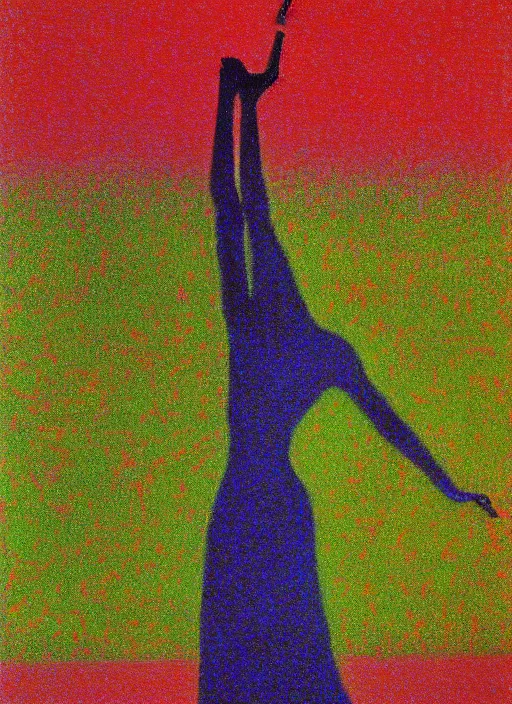 Image similar to a film still of suspiria by dario argento 1 9 7 7 movie, painted by georges seurat, impressionism, pointillism, high quality, detailed