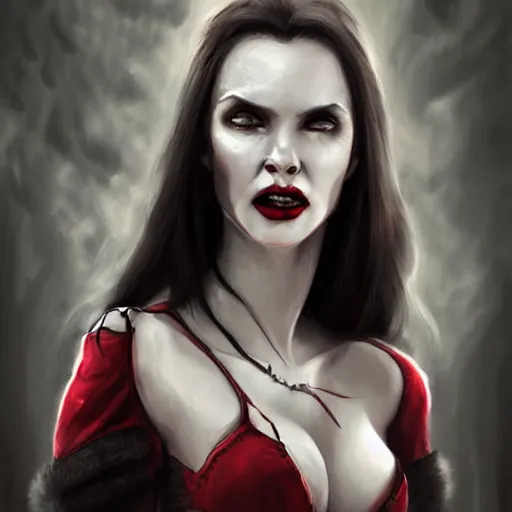 Image similar to the vampire woman portrait, fantasy art, concept art, photorealistic, highly detailed, -H 1000