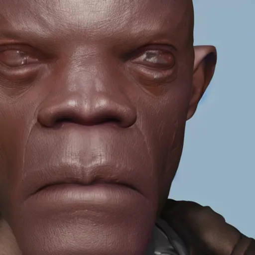 Image similar to rey and mace windu combined into a single person, detailed, 4 k, realistic, accurate