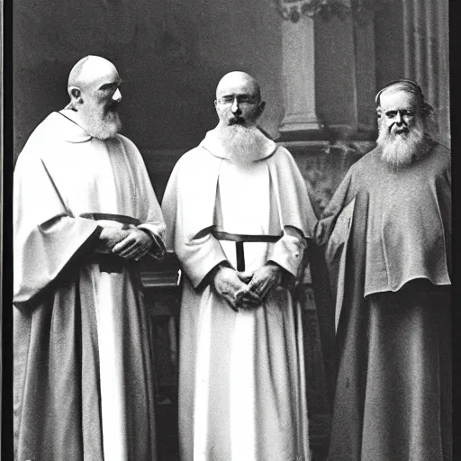 Image similar to cardinal - bishops that looks like breton monks rasputin in apostolic palace in vatican in 1 9 0 0