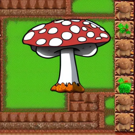 Prompt: Mushroom 2d game