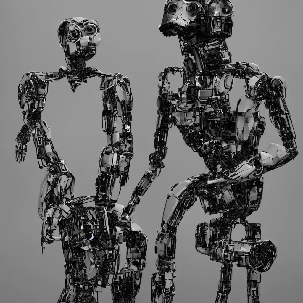 Image similar to robot portrait, annie leibovitz