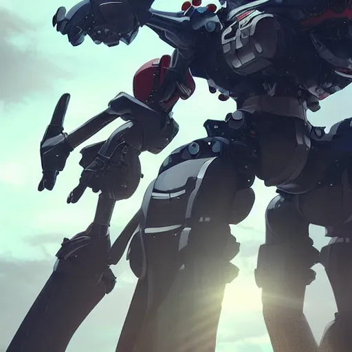 Image similar to samurai mecha, mecha suit, epic urban battle, Murata Yasushi Nirasawa Style, beautiful aesthetic, photorealistic, volumetric lighting, hyperrealistic, octane render, HDR, Production IG Studios Anime Style