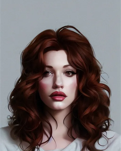 Image similar to a beautiful gina gershon christina hendricks kat dennings dolly parton instagram model, cascading hair, by wlop and ilya kuvshinov and artgerm, symmetrical eyes, aesthetic, gorgeous, stunning, alluring, attractive, artstation, deviantart, pinterest, digital art