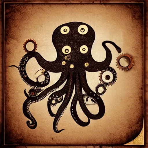 Prompt: “steampunk octopus”