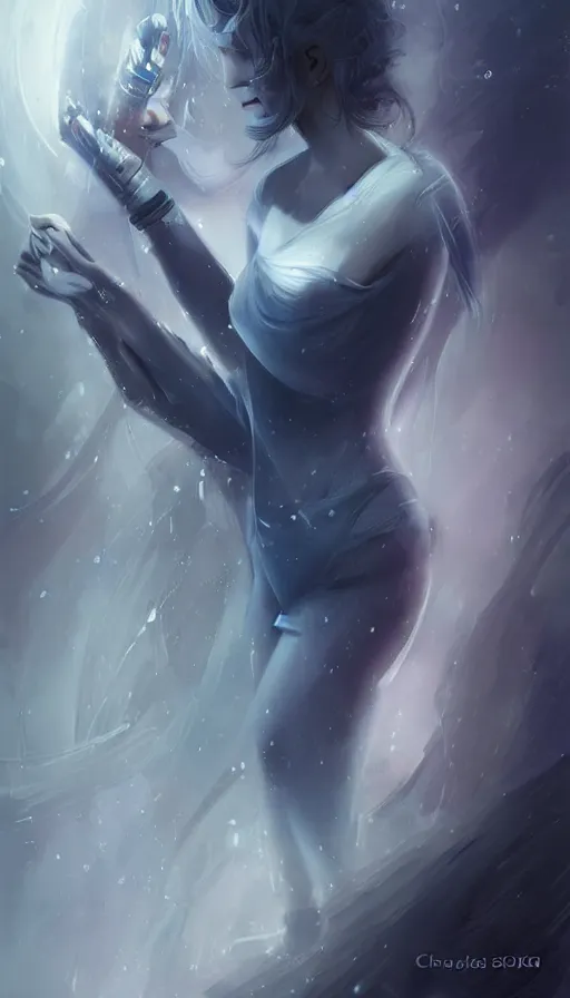 Prompt: techno artwork, by charlie bowater