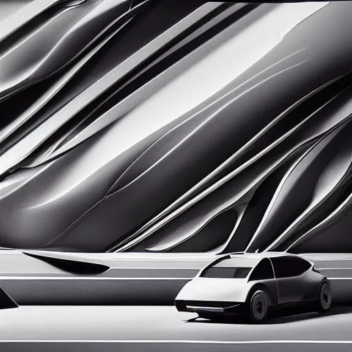 Image similar to sci-fi organic zaha hadid car 50% of canvas and wall structure in the coronation of napoleon painting by Jacques-Louis David and in the blade runner 2049 film search pinterest keyshot product render cloudy plastic ceramic material shiny gloss water reflections ultra high detail ultra realism 4k in plastic dark tilt shift