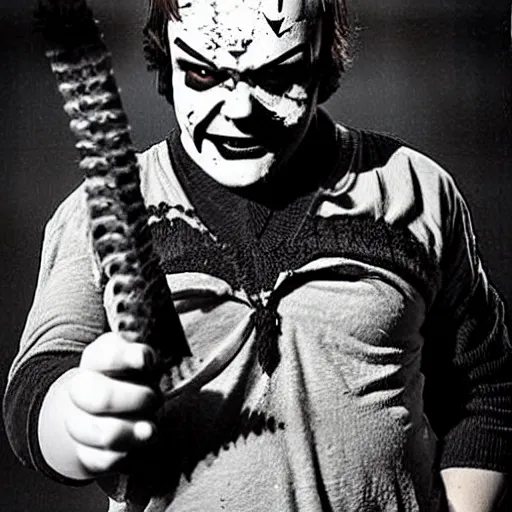 Image similar to jack black as freddy krueger, horror, vintage photo