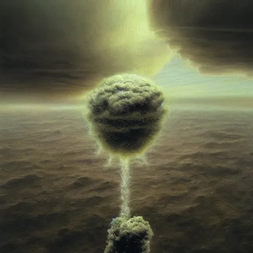 Prompt: documents, papers and folders floating in the sky!!!! a nuclear blast on the horizon, beksinski, dariusz zawadzki, very coherent symmetrical artwork. cinematic, hyper realism, high detail, octane render, 8 k