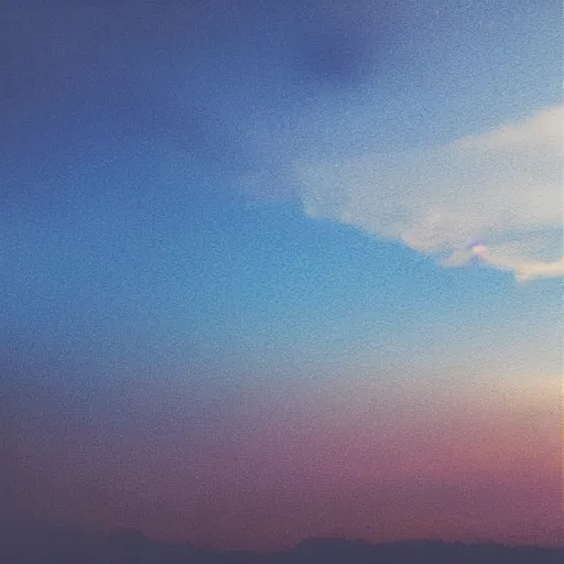 Image similar to an iphone picture of a dim blue sunset