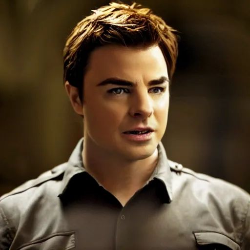 Image similar to A still of Seth MacFarlane as Carlisle Cullen in Twilight (2008), golden eyes